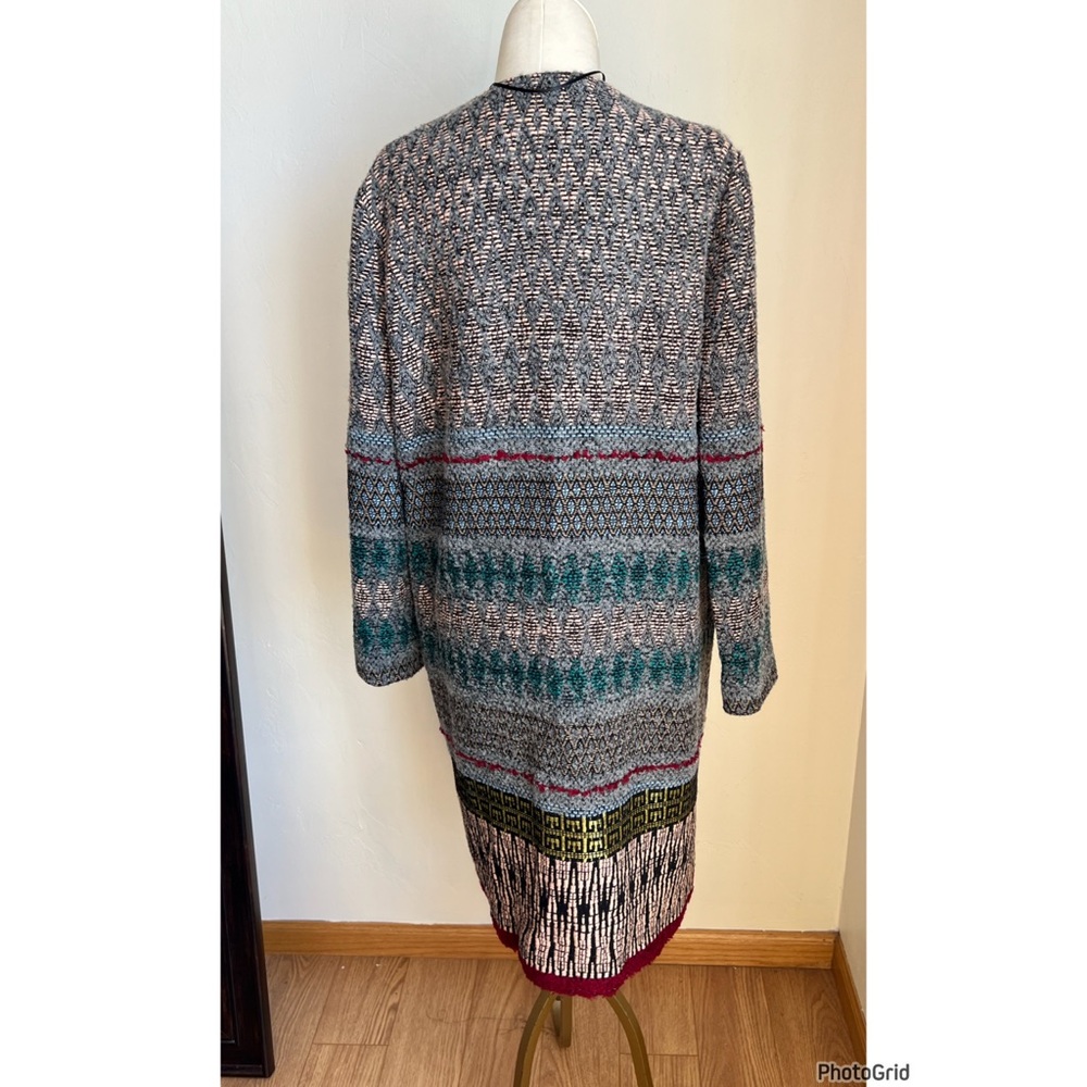 Zara Jacquard Patterned Double Breasted Coat Size Medium New Tags blogger - Picture 5 of 7